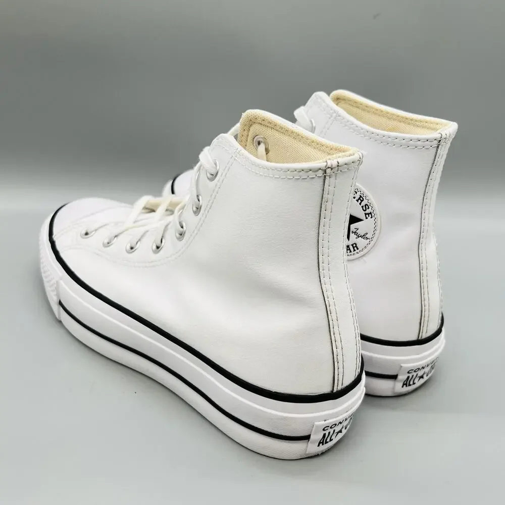 Converse Shoes Women 8.5 White Leather All Star 2 High Top Platform Sneaker